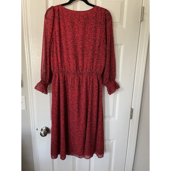 NWT Talbots Petite Red & Black Dress -12P - Picture 2 of 4